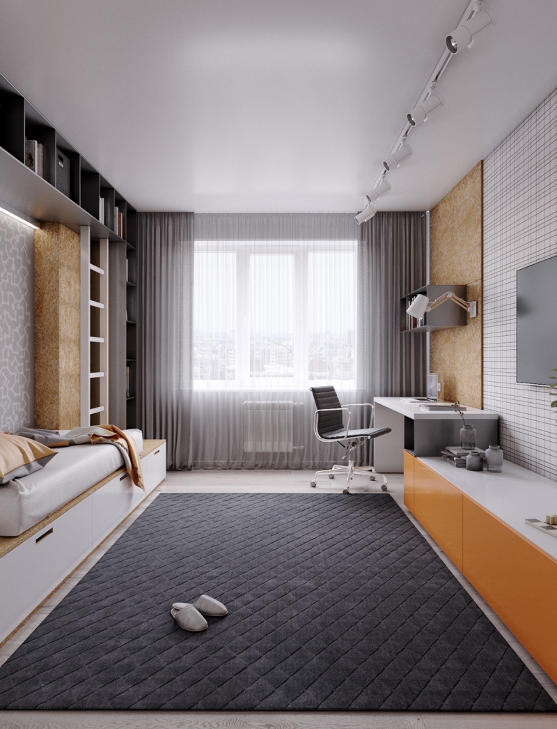 Nội thất căn hộ 3 phòng ngủ thiết kế rộng rãi và thoáng đãng